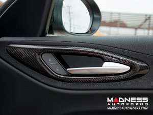 Alfa Romeo Giulia Interior Door Handle Surround Trim Set - Carbon Fiber